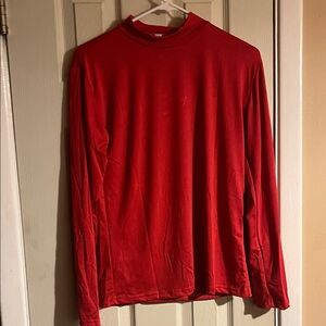 Elegant Red Long Sleeve Women's Top
